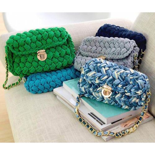 Soft Hand Weaving Ribbons Reusable Storage Bag 41