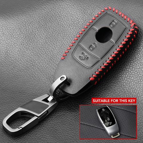 Genuine Car Key Cover Keychain Case for Mercedes Benz CLS CLA GL R SLK AMG A B C S Class Remote Holder Accessories-B Style_Blue