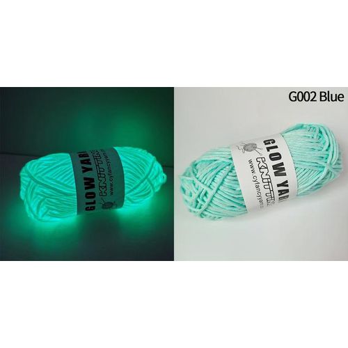 50g/ Luminous Knitting Yarn Novel Functional Glow Dark Polyester Chunky Thread 2mm For Crochet Sweater Freeshipping