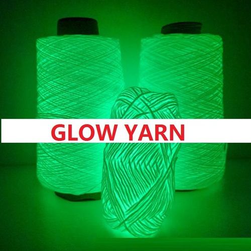 50g/ Luminous Knitting Yarn Novel Functional Glow Dark Polyester Chunky Thread 2mm For Crochet Sweater Freeshipping