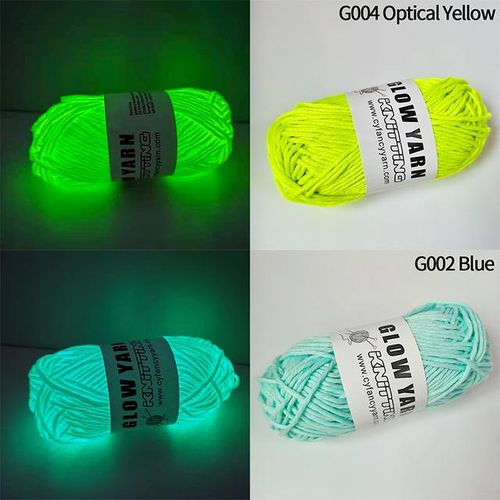 50g/ Luminous Knitting Yarn Novel Functional Glow Dark Polyester Chunky Thread 2mm For Crochet Sweater Freeshipping