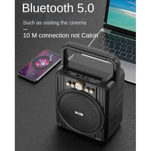 Chigo Wireless Bluetooth speaker Voice announcer Large volume audio card Outdoor home microphone K song stereo