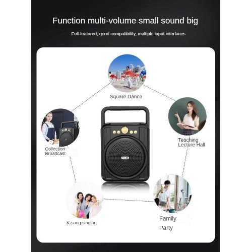 Chigo Wireless Bluetooth speaker Voice announcer Large volume audio card Outdoor home microphone K song stereo