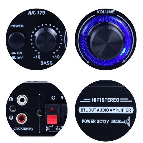 AK170 Audio  Amplifier Portable Sound Amplifier Speaker Amp