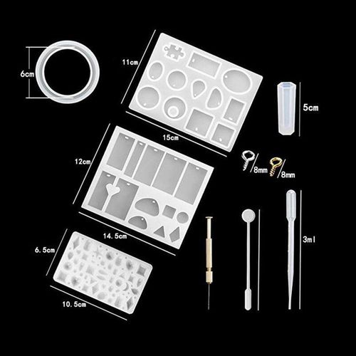 148pcs/Set Epoxy Resin Casting  Kit Jewelry 148pcs(glitter powder)