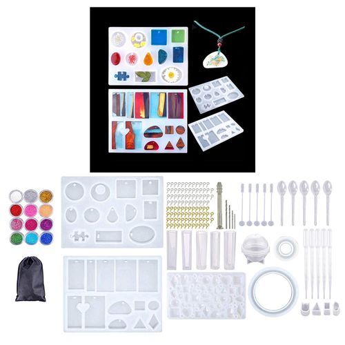 148pcs/Set Epoxy Resin Casting  Kit Jewelry 148pcs(glitter powder)