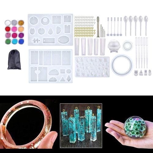 148pcs/Set Epoxy Resin Casting  Kit Jewelry 148pcs(glitter powder)