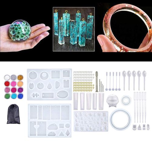 148pcs/Set Epoxy Resin Casting  Kit Jewelry 148pcs(glitter powder)