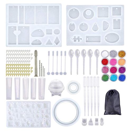 148pcs/Set Epoxy Resin Casting  Kit Jewelry 148pcs(glitter powder)