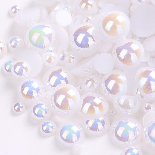 3000pcs Mix Size 2mm 3mm 4mm Ab Color Resin Half Imation Pearls Beads Flatback Nail Art Decorate Diy