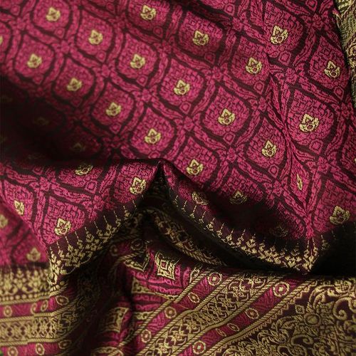 45x100cm Southeast Ethnic Polyester Brocade Jacquard Satin Fabric For Thai Women's Traditional Dress Cloth Burma Saree