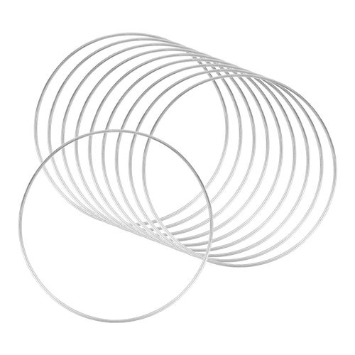 12 inch Metal Floral Hoop Rings for DIY Wall Hanging 10pcs Silver