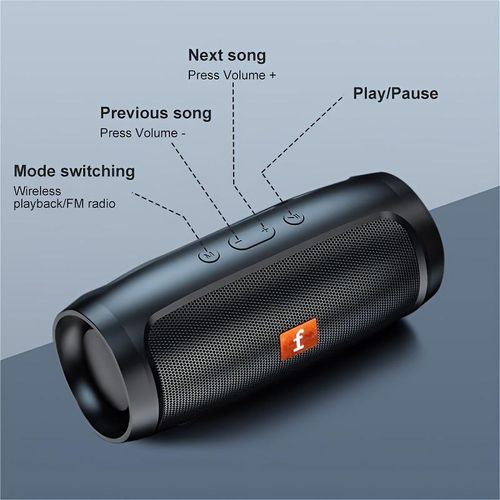Portable Outdoor Wireless Bass Speaker With Charging Cable And Aux Cable - Wireless Audio Subwoofer Plug-in Card U Disk 3D Surround, TWS Stereo Subwoofer Rod Hands-Free Call/FM/TF Card/U Disk