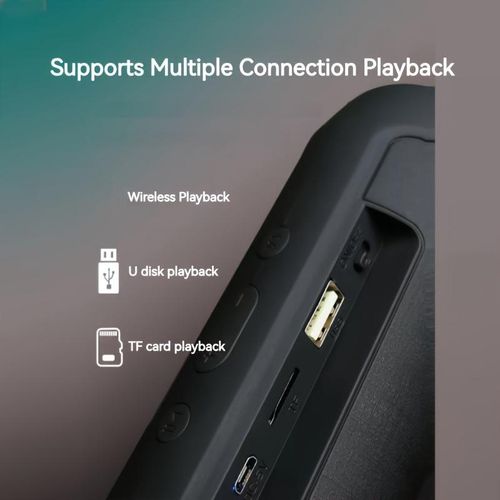 Portable Outdoor Wireless Bass Speaker With Charging Cable And Aux Cable - Wireless Audio Subwoofer Plug-in Card U Disk 3D Surround, TWS Stereo Subwoofer Rod Hands-Free Call/FM/TF Card/U Disk