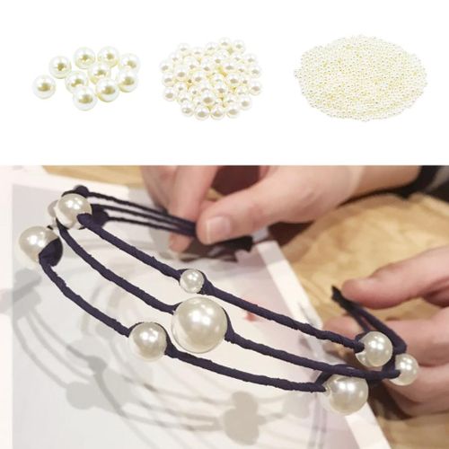 Round Pearl Loose Beads With Hole For Beading DIY Bracelet