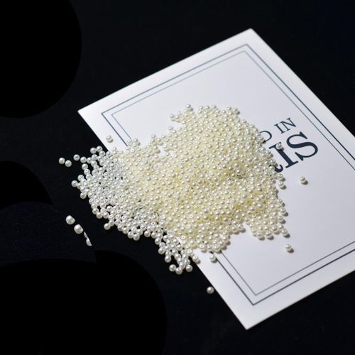 Round Pearl Loose Beads With Hole For Beading DIY Bracelet