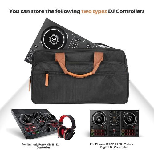 EVA DJ Disc Player Carrying Case Scratch-resistant DJ Controller Padded Storage Bags for Numark Party Mix II/Pioneer DJ DDJ-200