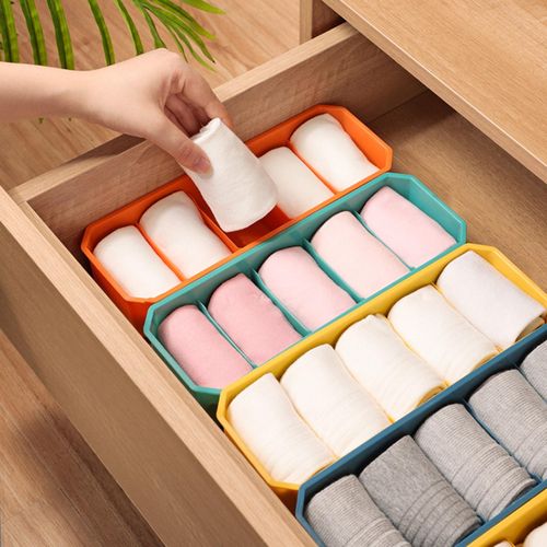 Lingeries Storage Bins Stackable With 5 Compartments