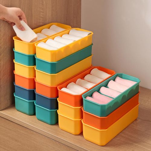 Lingeries Storage Bins Stackable With 5 Compartments
