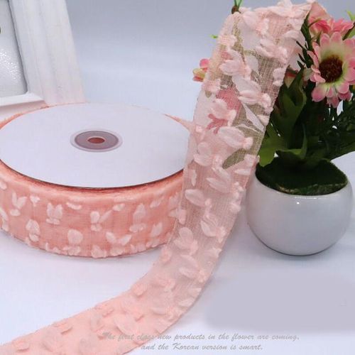25 Yards 40mm Tulle Cloud Large Velvet Dots Ribbon Diy Handmade Materials Headdress Hair Bows Clothing Shoes Home Decoration
