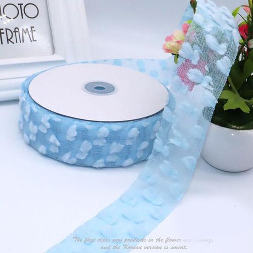 25 Yards 40mm Tulle Cloud Large Velvet Dots Ribbon Diy Handmade Materials Headdress Hair Bows Clothing Shoes Home Decoration
