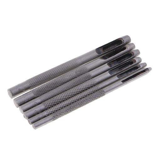 6pcs Heavy Duty Durable Hollow Punch Set Leather Working