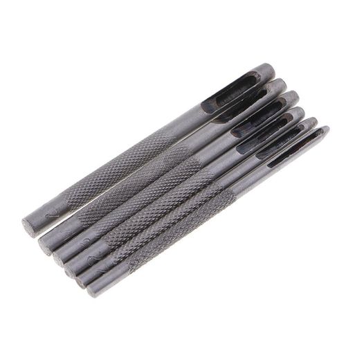 6pcs Heavy Duty Durable Hollow Punch Set Leather Working