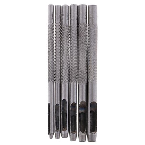6pcs Heavy Duty Durable Hollow Punch Set Leather Working