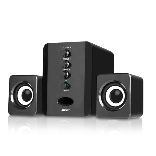 Sada USB Wired Computer Speakers Stereo Music- Black