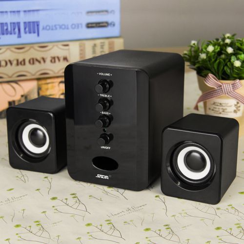 Sada USB Wired Computer Speakers Stereo Music- Black
