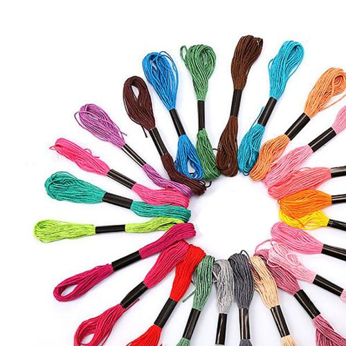 Embroidery Floss Cross Stitch Threads Friendship Bracelets 24Color