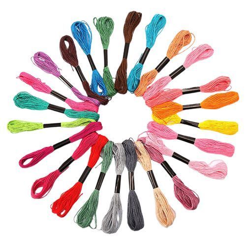 Embroidery Floss Cross Stitch Threads Friendship Bracelets 24Color