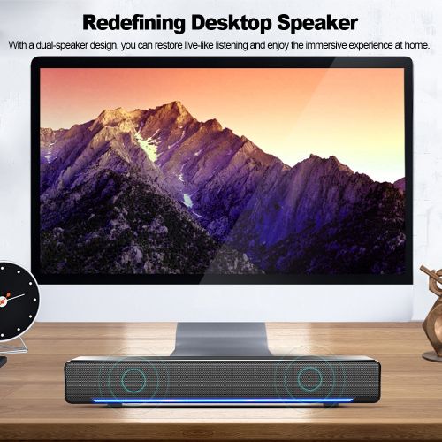 SADA V-196 USB Wired Computer Speaker Bar Stereo Subwoofer