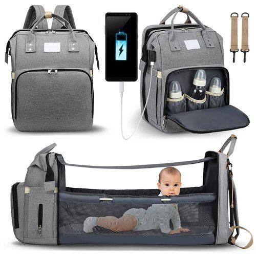 LBQ Waterproof Large Capacity Baby Bag Maternity Folding Backpack Portable Handbag