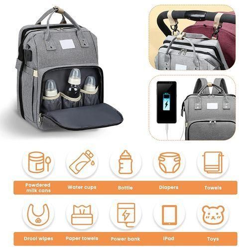 LBQ Waterproof Large Capacity Baby Bag Maternity Folding Backpack Portable Handbag