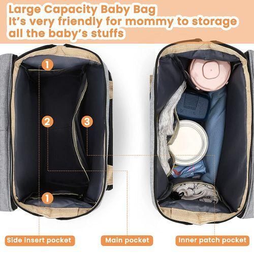 LBQ Waterproof Large Capacity Baby Bag Maternity Folding Backpack Portable Handbag