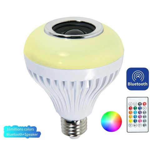 Wireless Bluetooth-compatible E27 B22 LED Light Bulb Music
