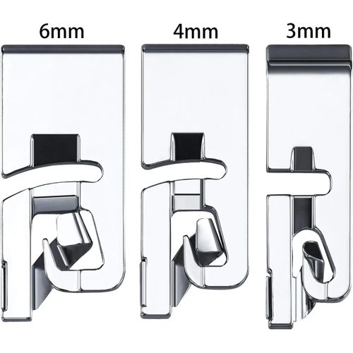 3Pcs Narrow Rolled Hem Sewing Machine Presser Foot Set Suitable for Household Multi-Function Sewing Machines 3 mm 4 mm and 6 mm