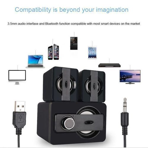 X3000 Stereo Heavy Bass Bluetooth Speaker, Support TF Card / USB / AUX / FM (White)