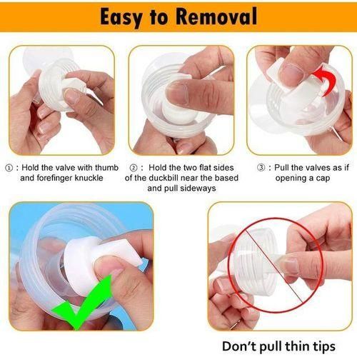Backflow Protector 2PCS Tubing 2PCS and Duckbill Valves 4PCS Replacement Pump Part Compatible with Spectra S1S29Plus