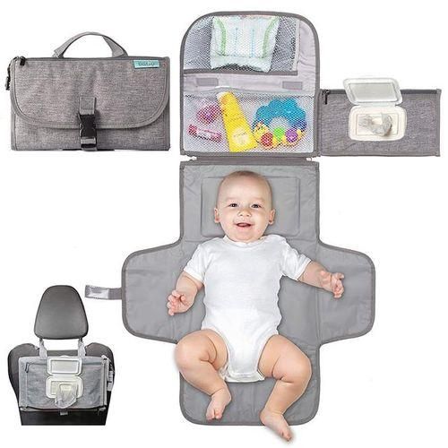 Portable Baby Diaper Changing Pad Foldable Baby Changing Pad with Pockets Newborn Waterproof Travel Diaper Changing Station