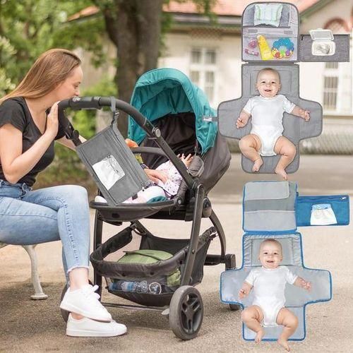 Portable Changing Pad Foldable Extra Large Portable Changing Pad Waterproof Diaper Bag Mat Travel Change Station Baby Shower