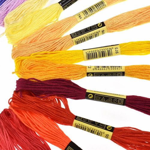 Cross Stitch Threads Embroidery Crafts Floss DIY Sewing For 24Color