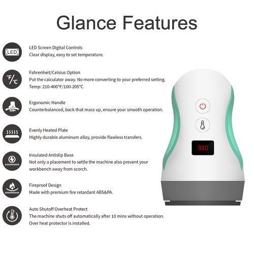 Coolinbo HP1 Handheld Mini Heat Press Machine 4x2.5inches