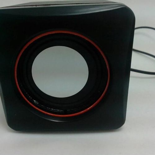 2Pcs Portable Home Laptop Notebook Bass USB Wired-Black