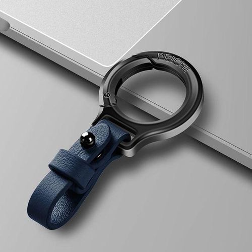 New Zinc Alloy Keychain Waist Belt Buckle Carabiner Car Key Holder Small Key Rings for Gift Outdoor Tool-blue-2_Brown