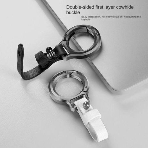 New Zinc Alloy Keychain Waist Belt Buckle Carabiner Car Key Holder Small Key Rings for Gift Outdoor Tool-blue-2_Brown