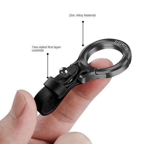 New Zinc Alloy Keychain Waist Belt Buckle Carabiner Car Key Holder Small Key Rings for Gift Outdoor Tool-blue-2_Brown