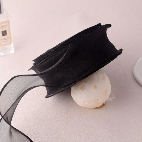 5.5cm Solid Color Organza Ribbon Wave Silk Tulle Mesh Roll Diy Headband Baking Wrapping Material Party Decor Crafts