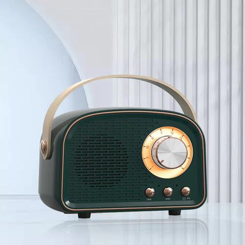 Retro Bluetooth Speaker, Wireless Portable 3D Stereo Subwoofer With FM Radio